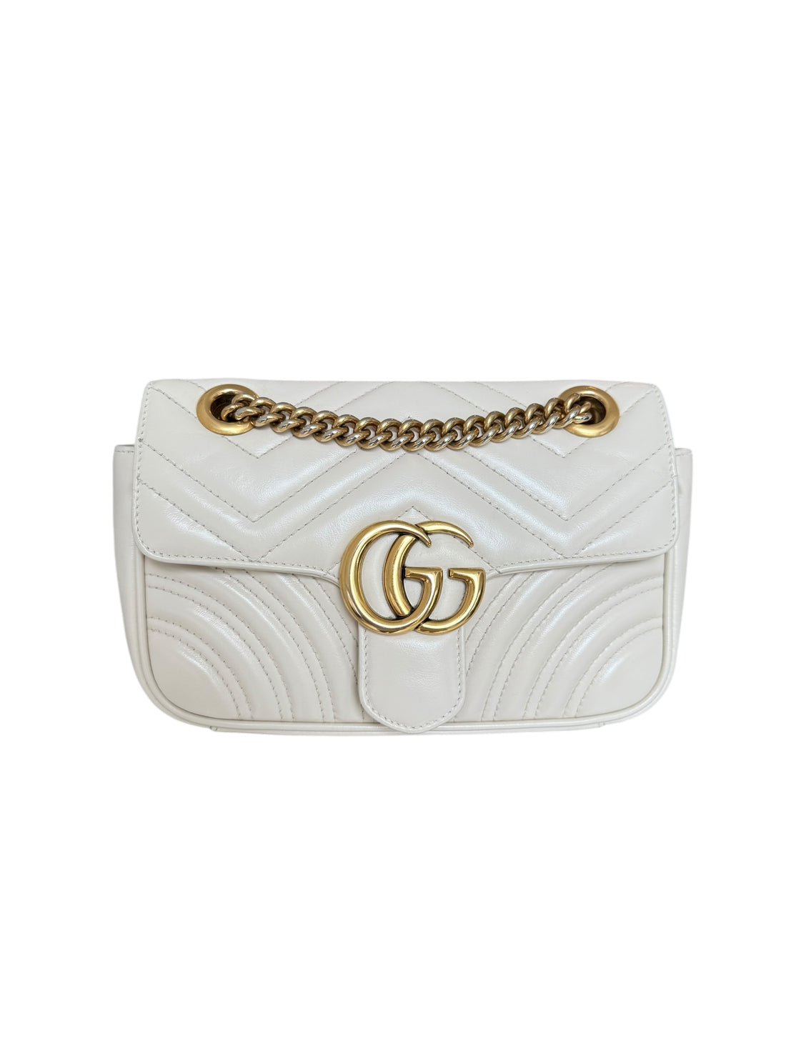 Gucci Marmont hellbeige Mini Schultertasche