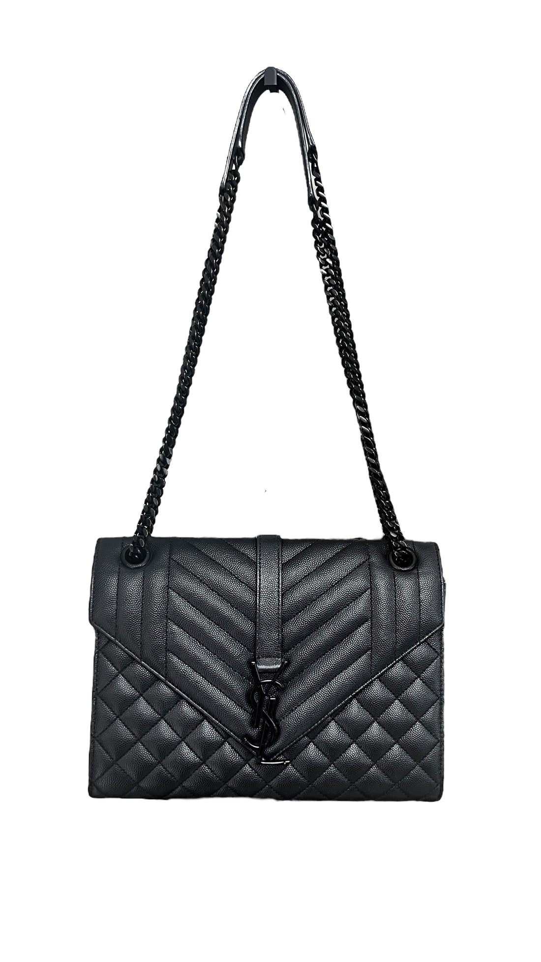 YSL Saint Laurent Envelope Medium All Black