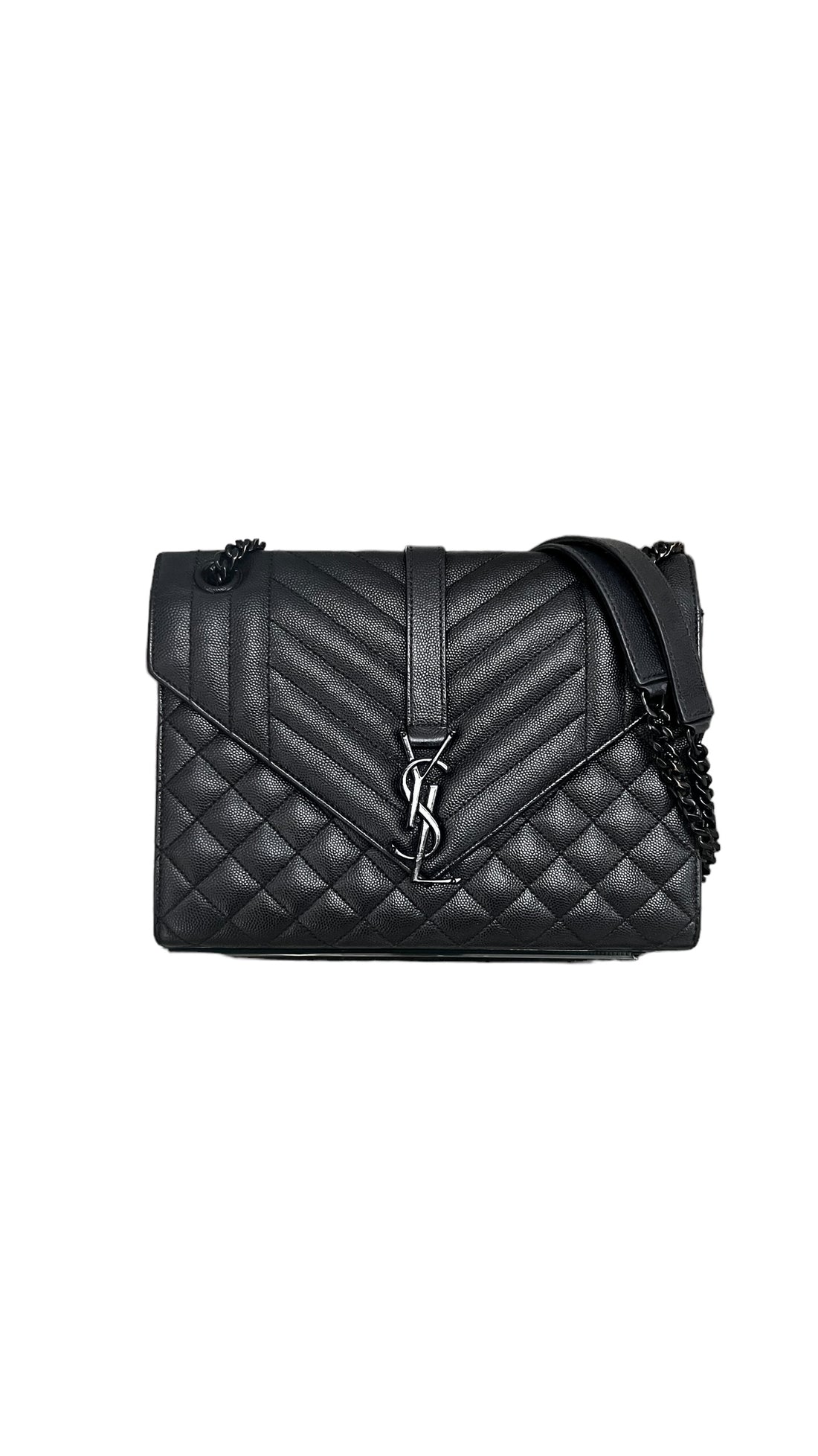 YSL Saint Laurent Envelope Medium All Black