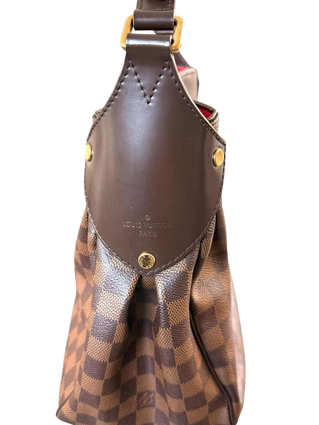 Louis Vuitton Reggia in Damier Ebene mit verstellbarem Schulterriemen.