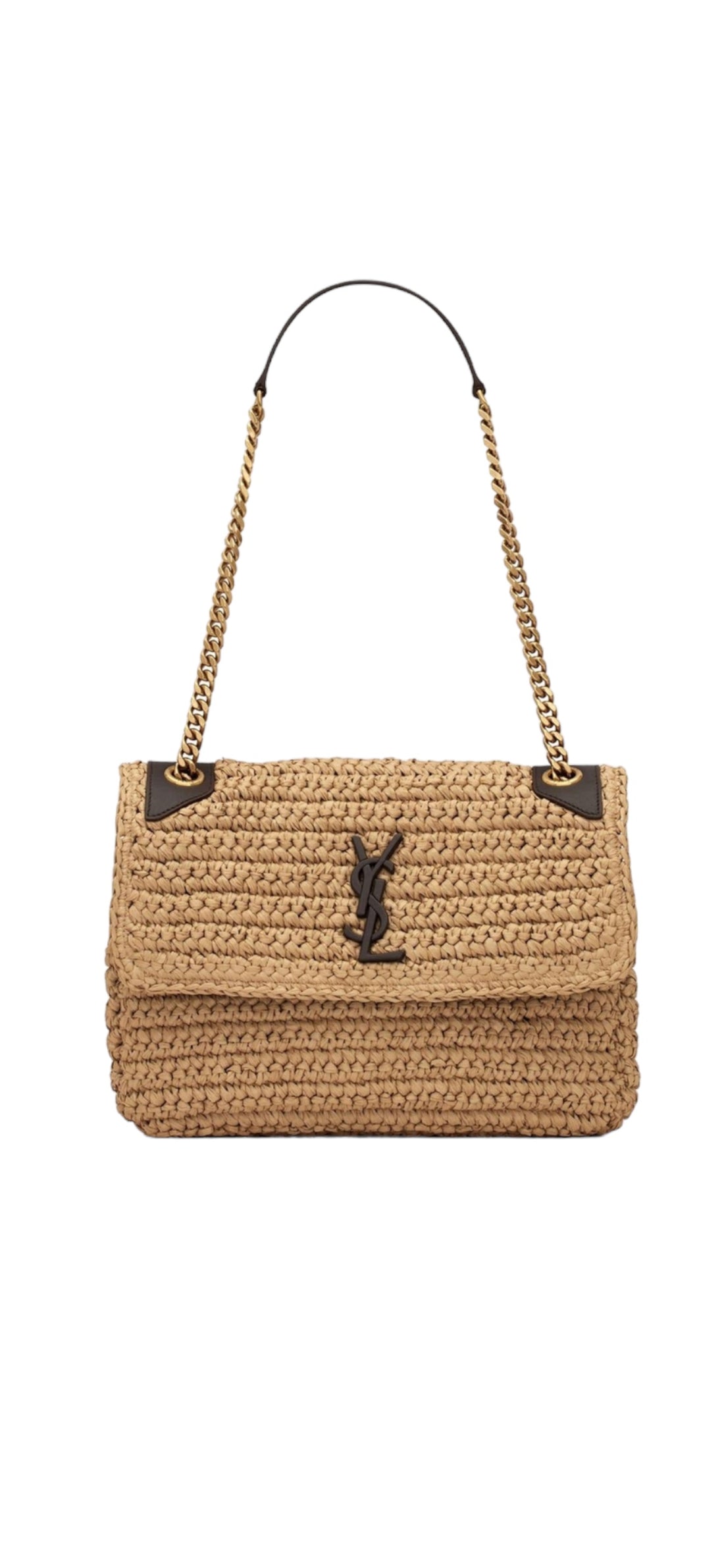 YSL Saint Laurent Niki Medium Bast Raffia