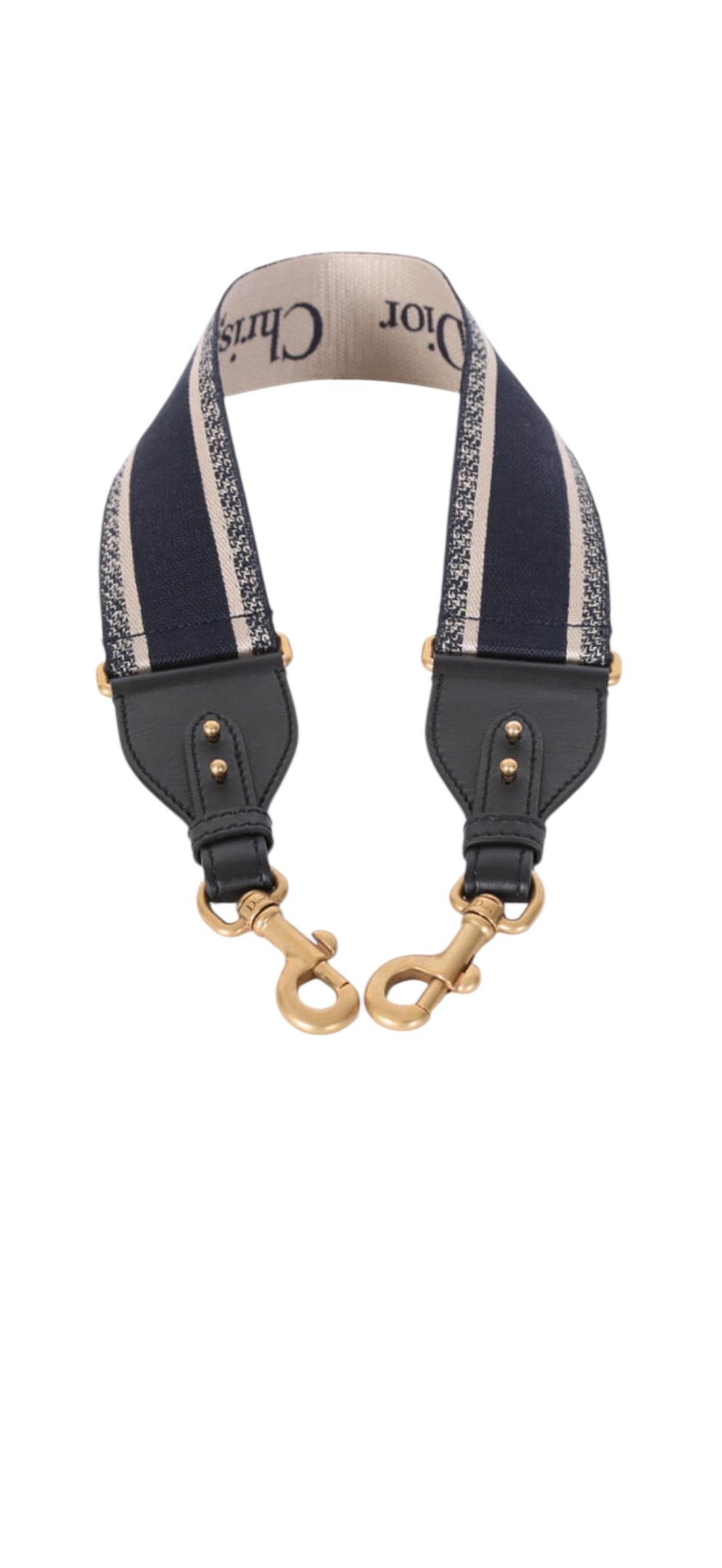 Christian Dior Strap Schulterriemen Paris Stickerei in Blau