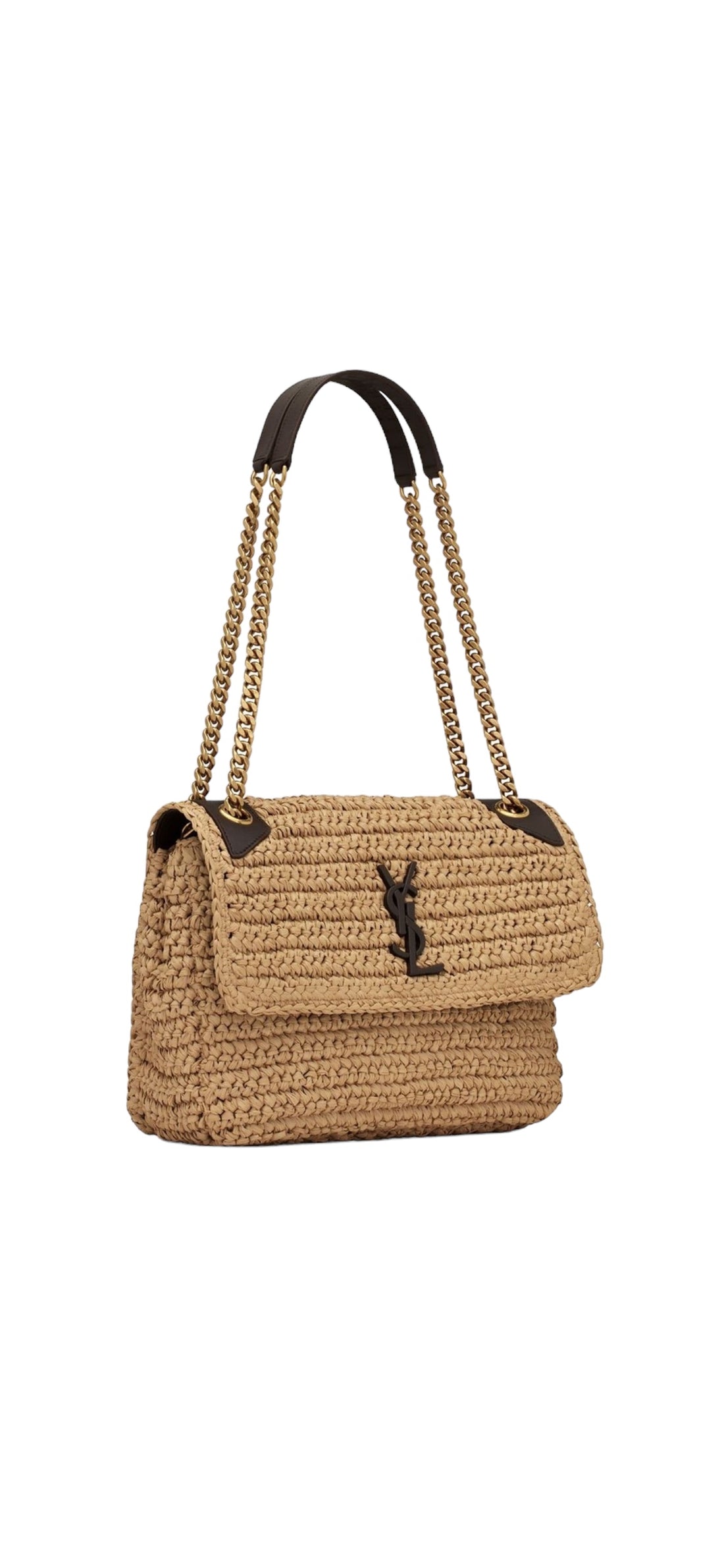 YSL Saint Laurent Niki Medium Bast Raffia