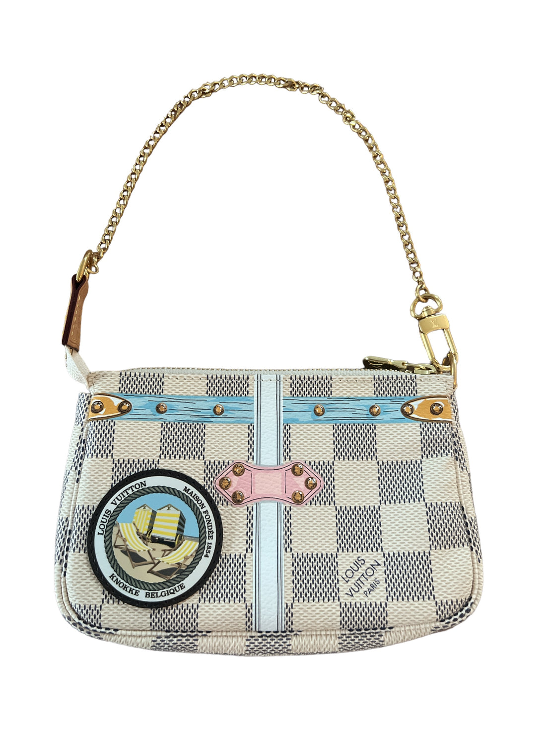 Louis Vuitton Mini Pochette Knokke in Damier Azur