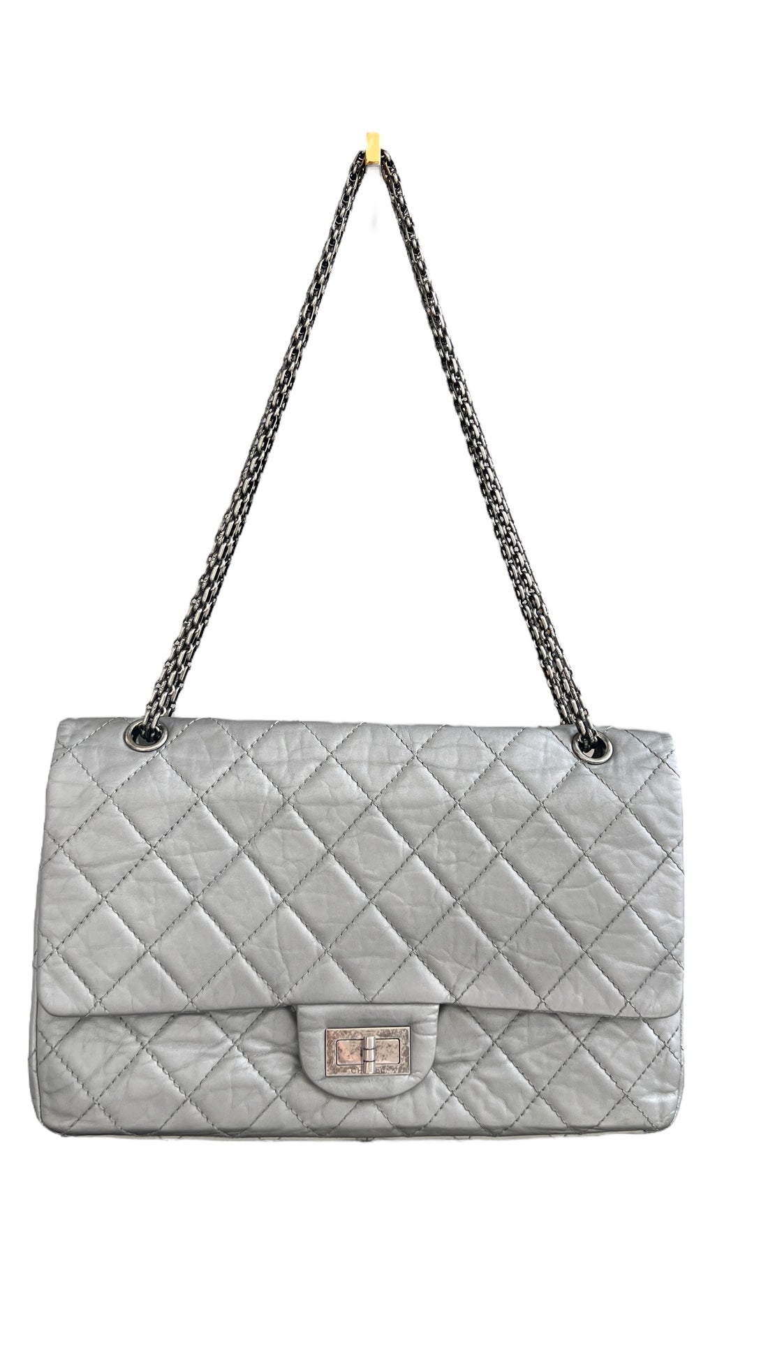 Chanel 2.55 Reissue silber Aged Calfskin