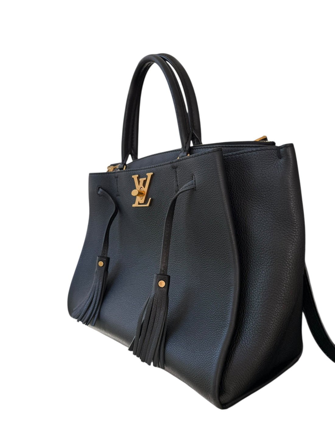 Louis Vuitton Lockmeto Shopper aus schwarzem Kalbsleder