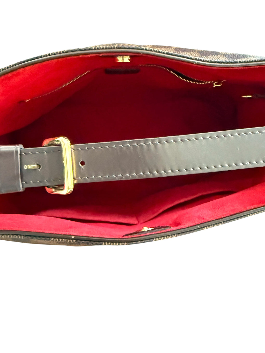 Louis Vuitton Reggia in Damier Ebene mit verstellbarem Schulterriemen.