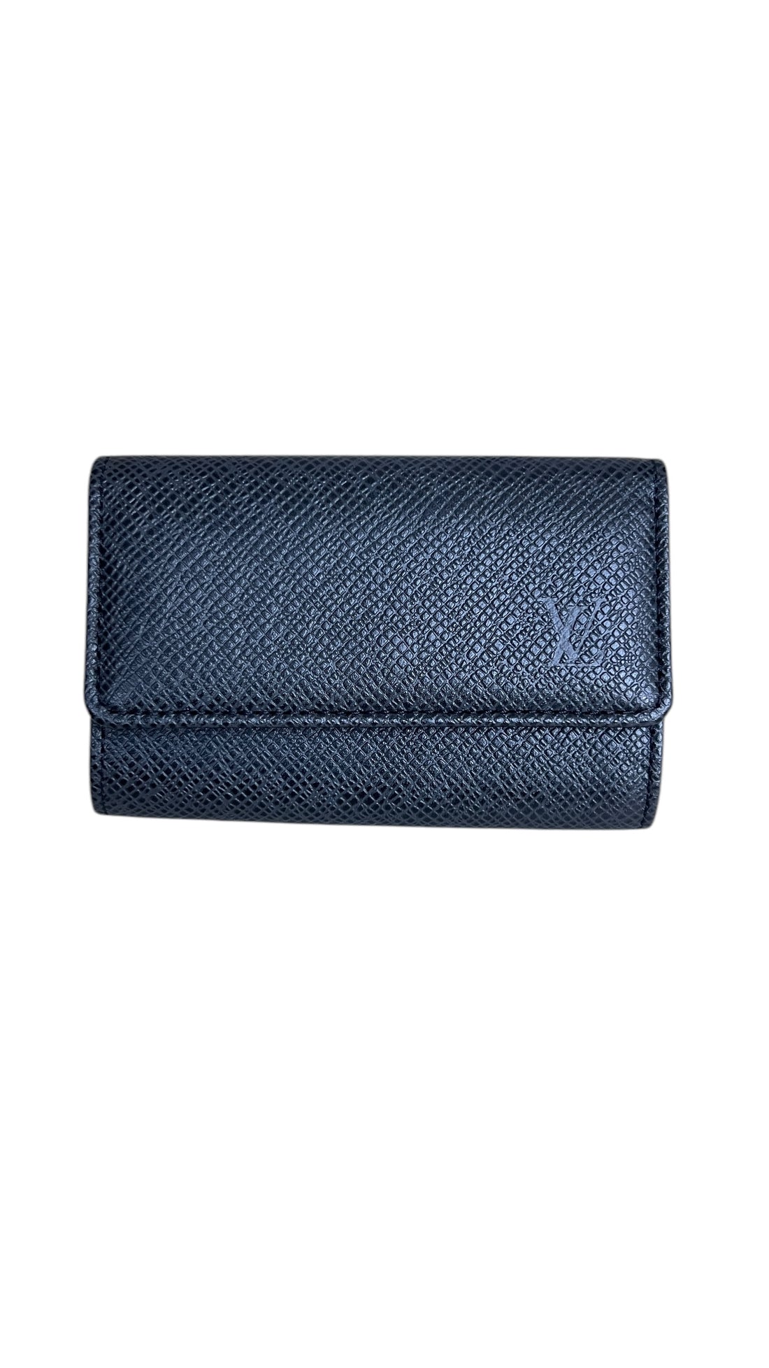 Louis Vuitton Schlüsseletui aus schwarzem genarbtem Leder