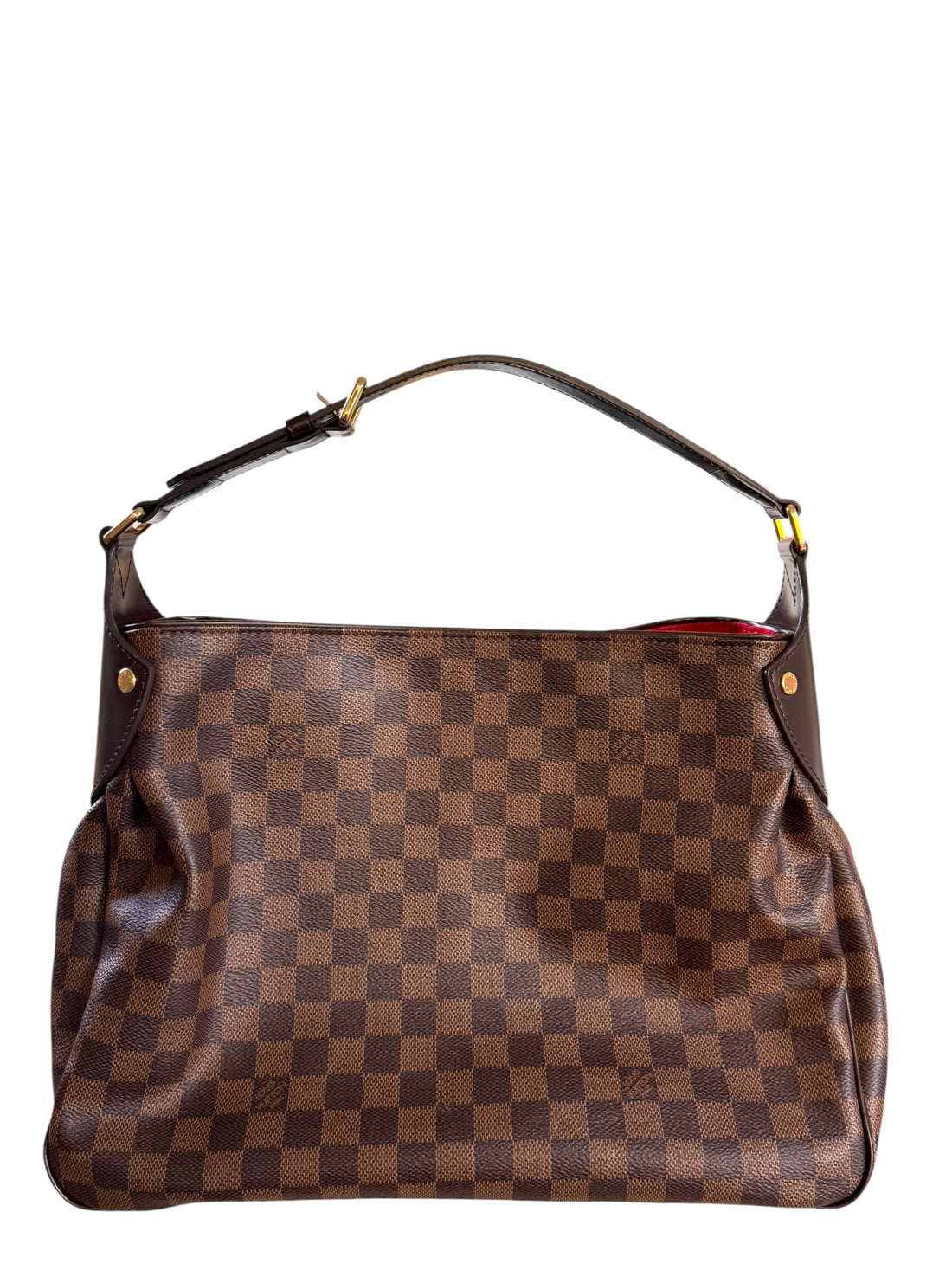 Louis Vuitton Reggia in Damier Ebene mit verstellbarem Schulterriemen.