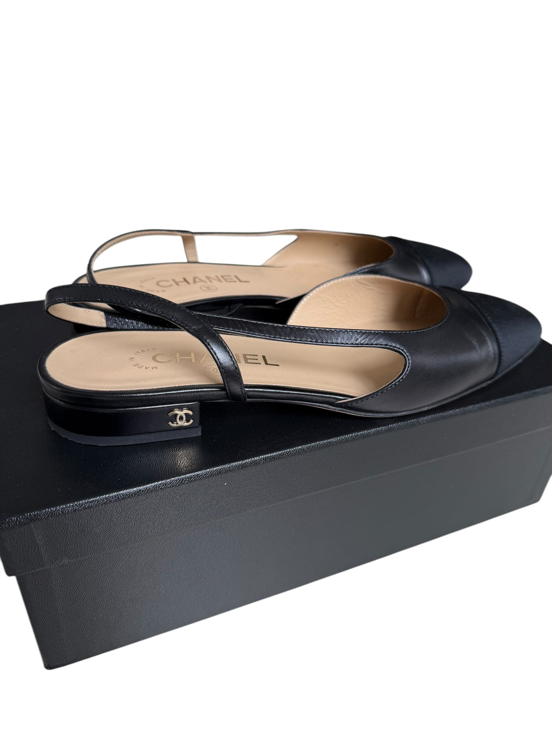 Chanel Slingpumps Grösse 38 schwarz
