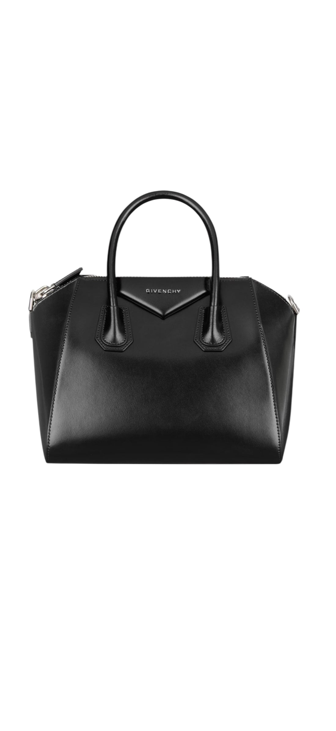 Givenchy Antigona Medium mittelgrosse Hand- oder Umhängetasche aus schwarzem Box-Kalbslede