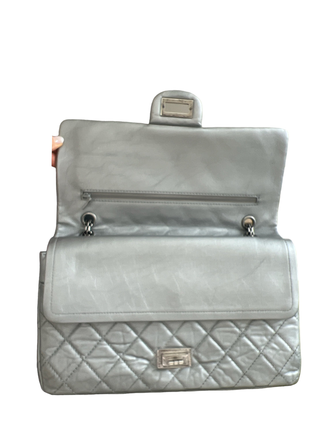 Chanel 2.55 Reissue silber Aged Calfskin