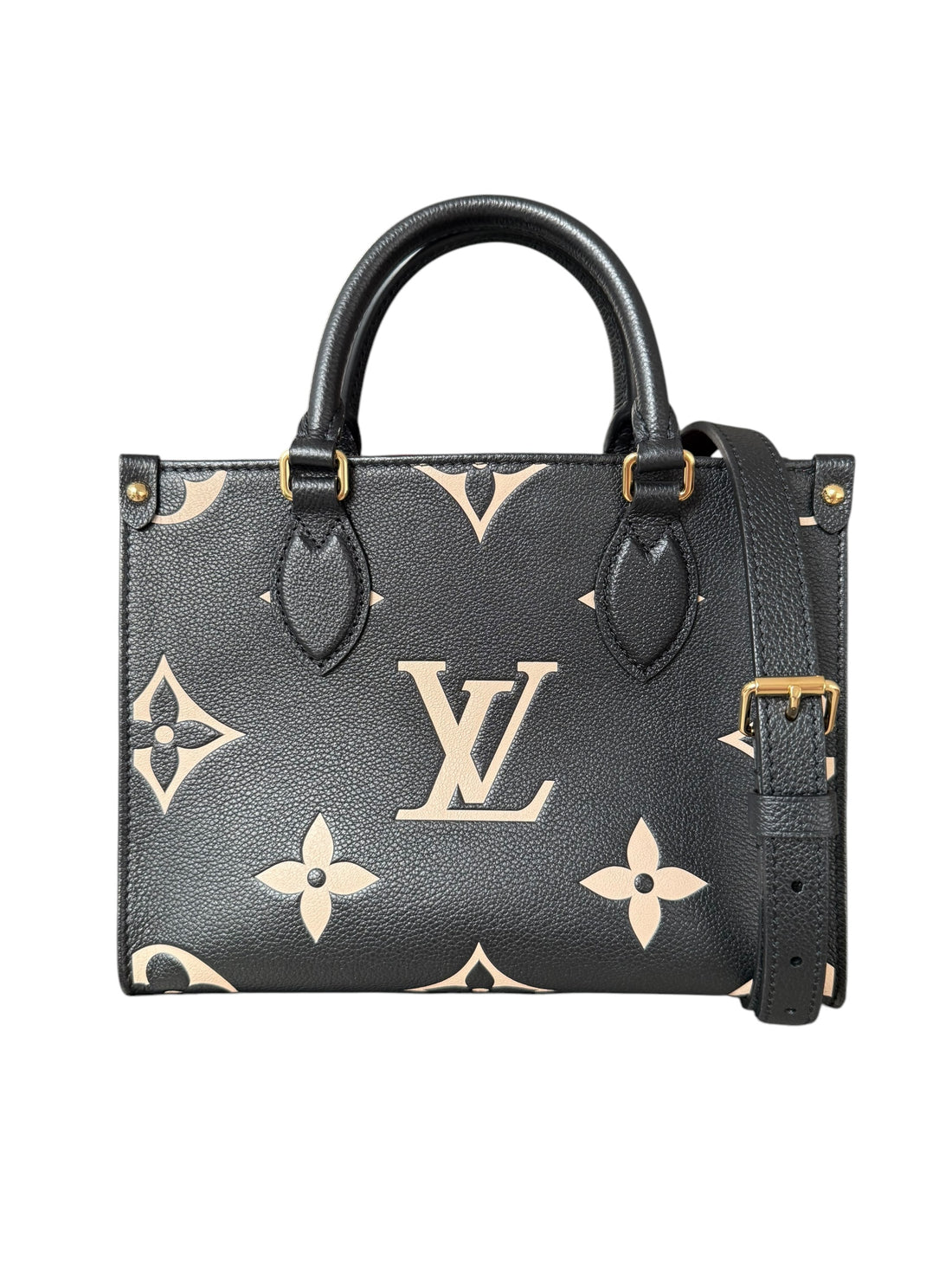 Louis Vuitton Onthego pm Empreinte Leder Bicolor schwarz