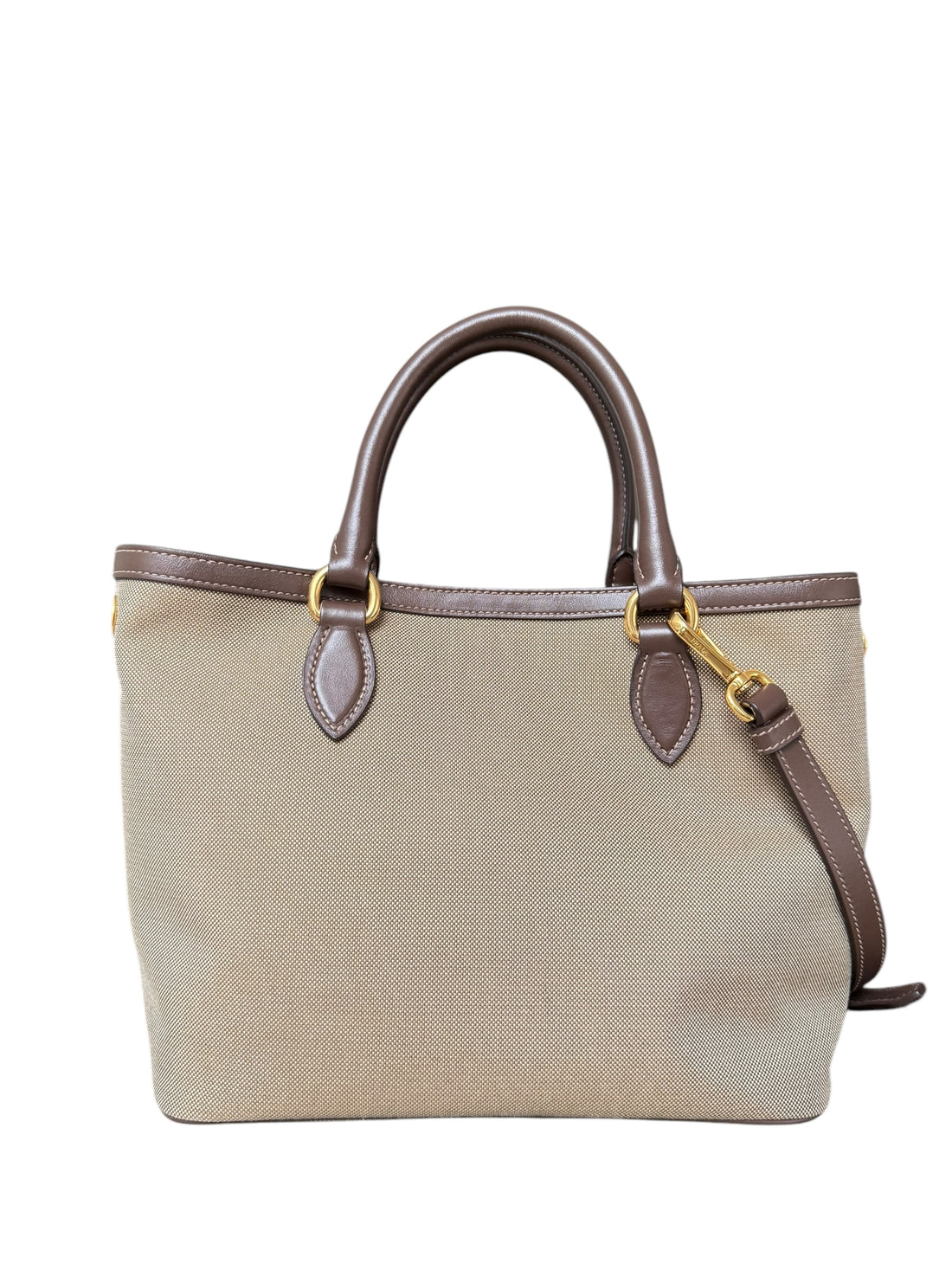 Prada Logo Jaquard Beige Canvas