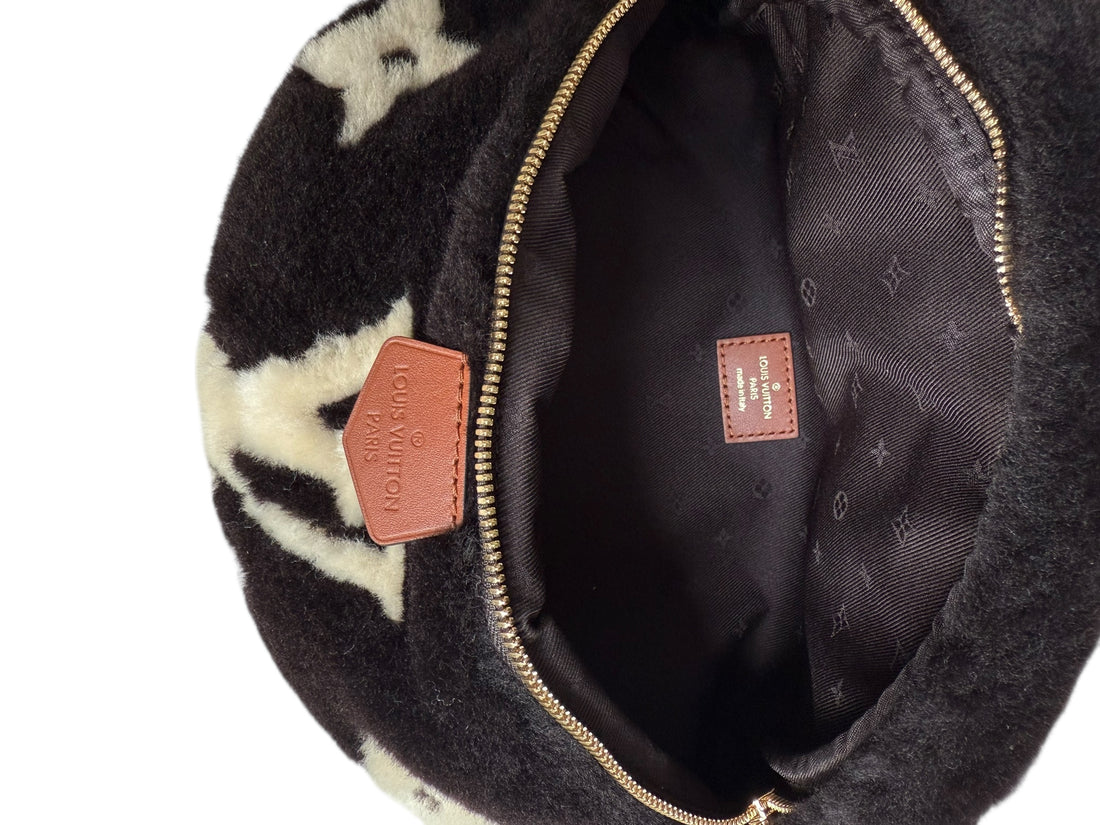 Louis Vuitton Bumbag Shearling Lammfell Bicolor aus der limitierten Ski Cozygram Kollektion 2025