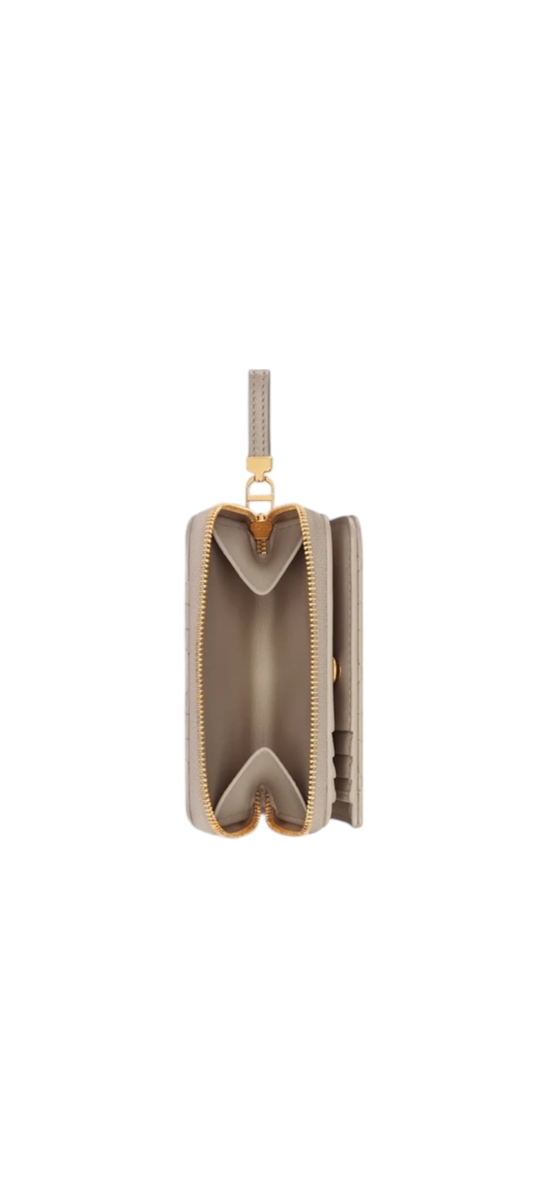 DIOR Caro Medium Wallet aus Kalbsleder in der Farbe Sand.