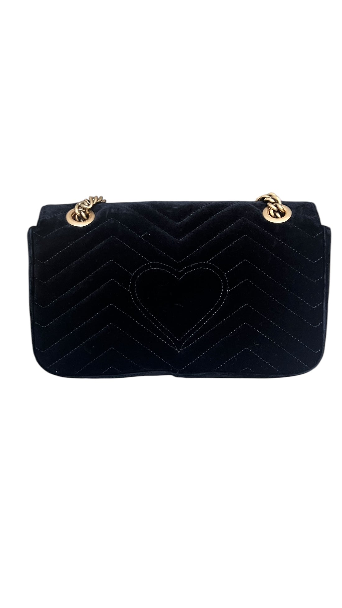 Gucci Marmont small Velvet schwarz