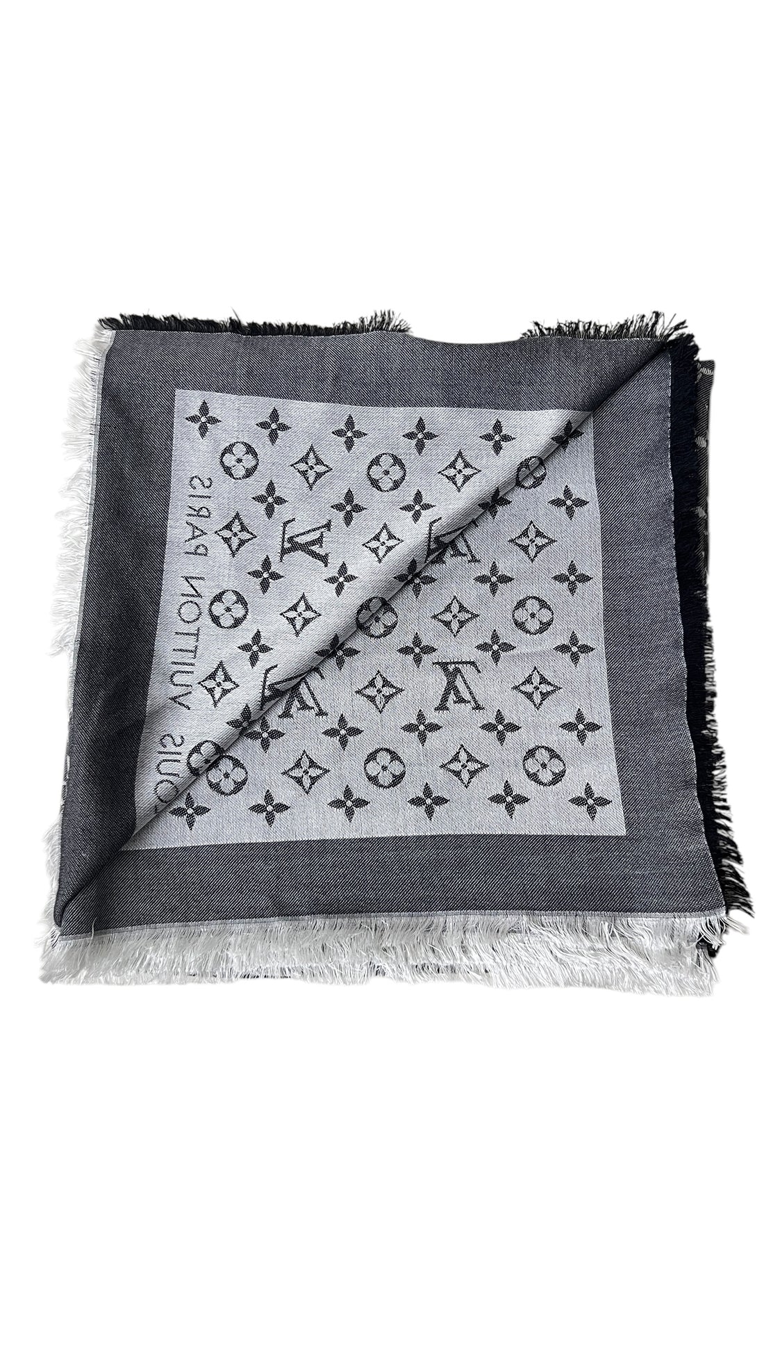 Louis Vuittion Schal M71378 Monogram Denim schwarz