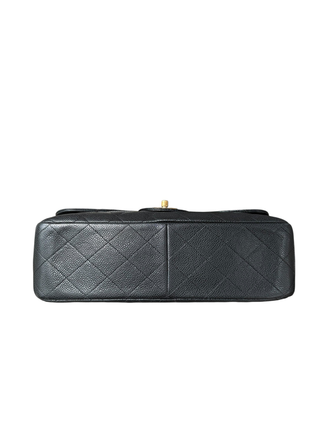 Chanel Classic Timeless Jumbo Double Flap Bag aus schwarzem Caviarleder