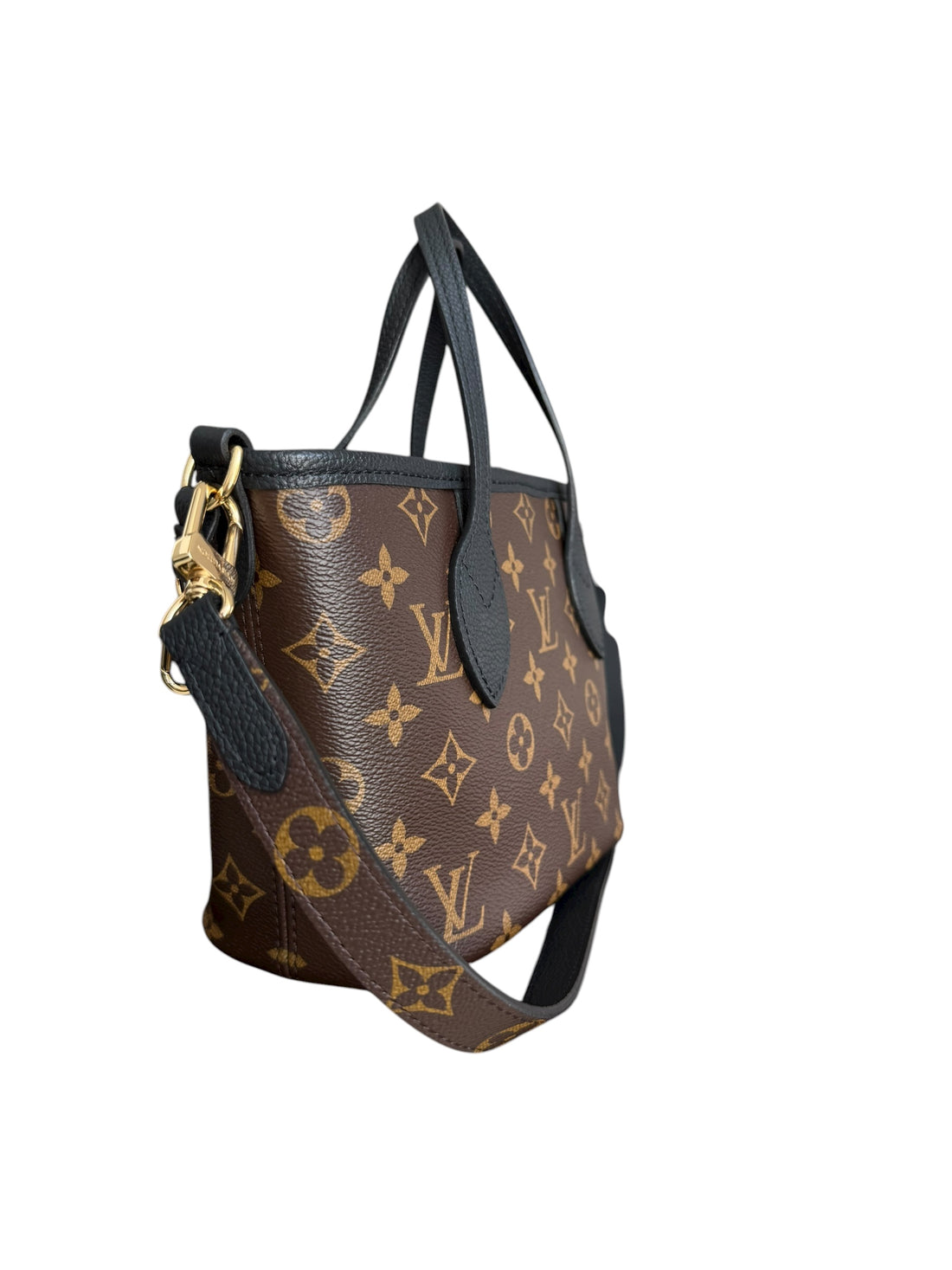 Louis Vuitton Neverfull BB Inside Out Monogram schwarz mit abnehmbarem Schulterriemen