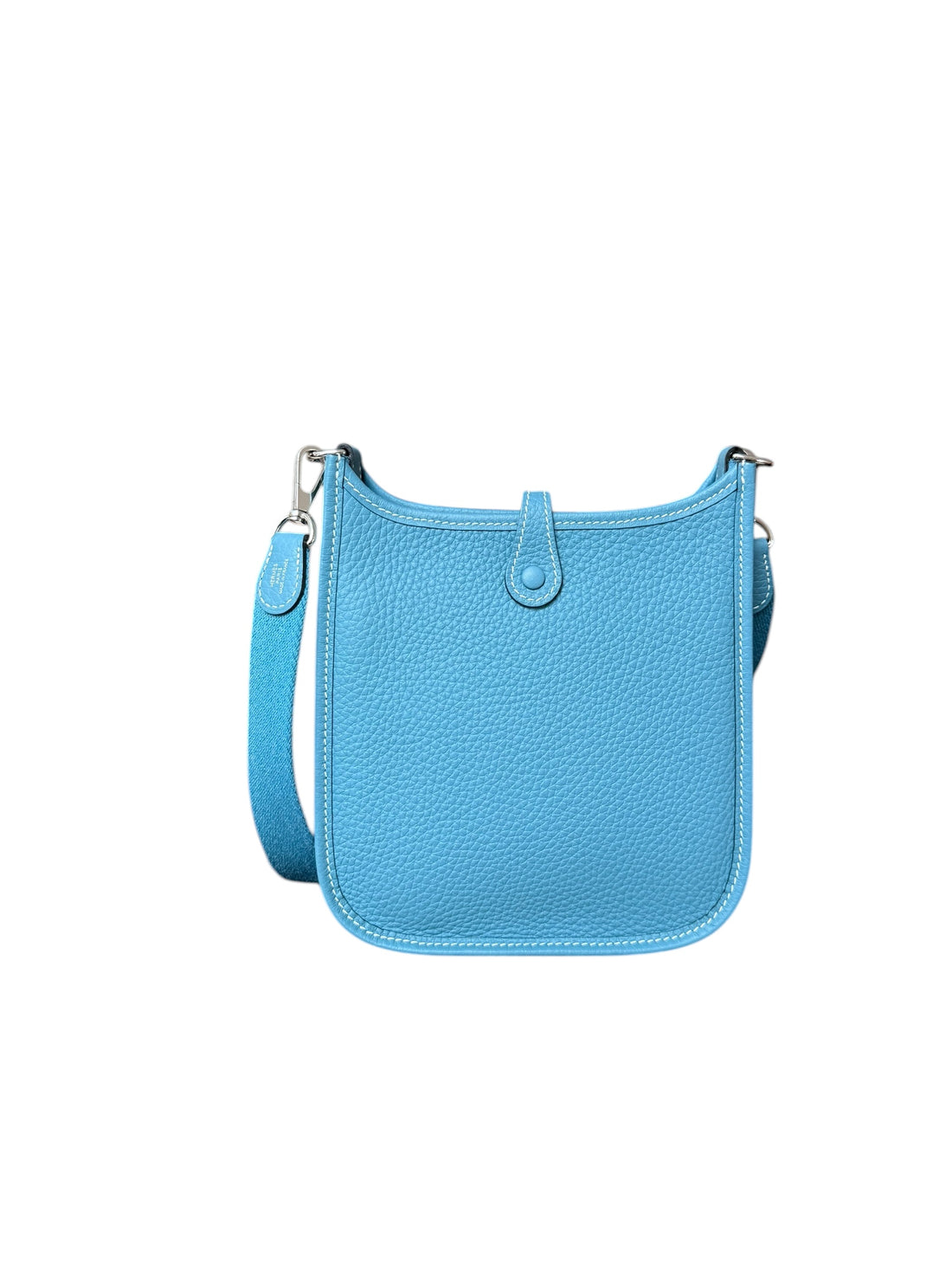 Hermès Evelyne 16 Mini Amazone Taurillon Clemence in der Farbe New Bleu Jean mit Palladium Hardware