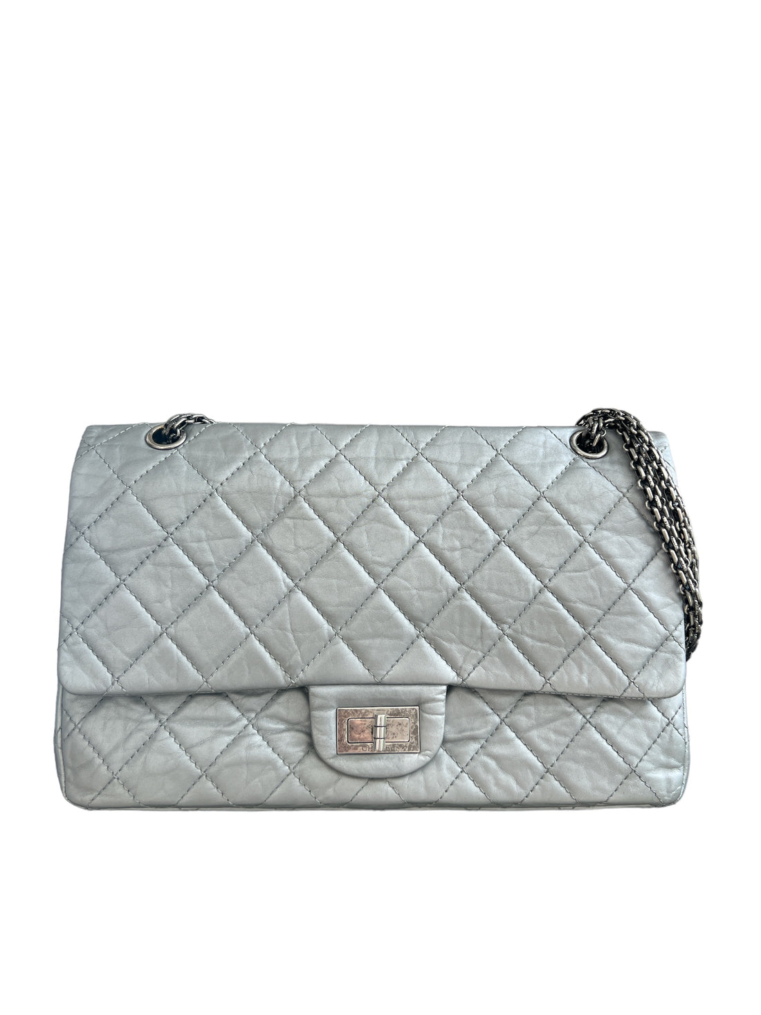 Chanel 2.55 Reissue silber Aged Calfskin