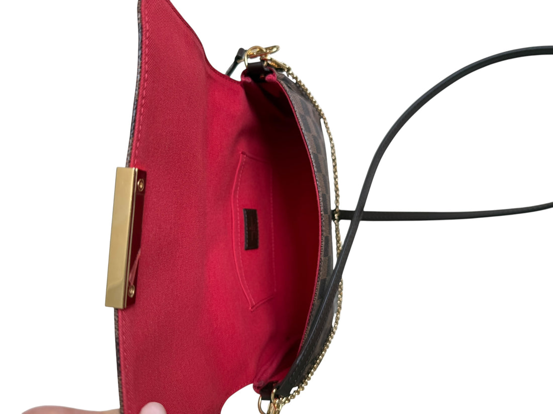 Louis Vuitton Favorite in Damier Ebene mit abnehmbarer Kette