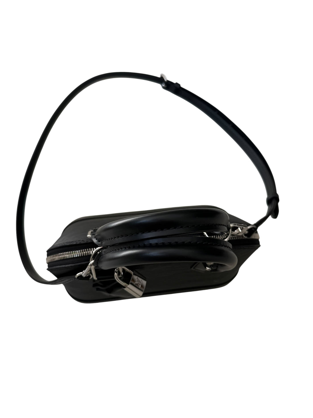 Louis Vuitton Alma BB aus schwarzem Epi Leder und silberfarbener Hardware