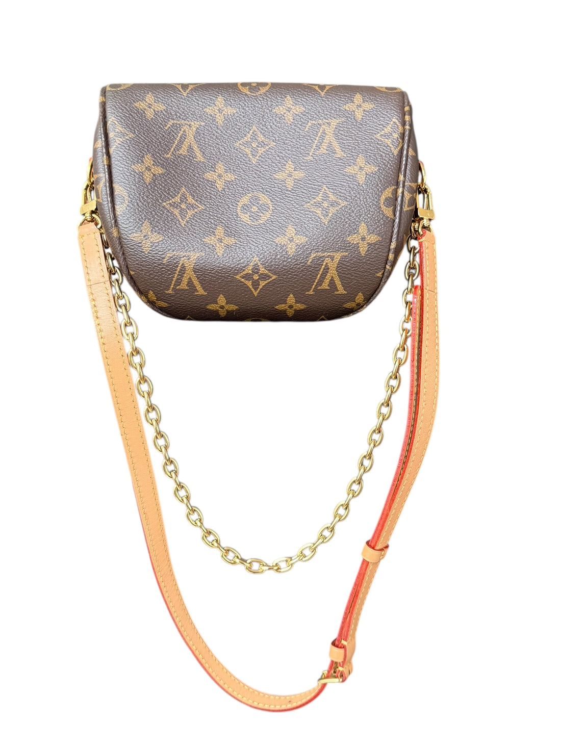 Louis Vuitton Mini Bumbag Monogram Canvas mit abnehmbarer Kette und abnehmbarem- und verstellbarem Schulterriemen