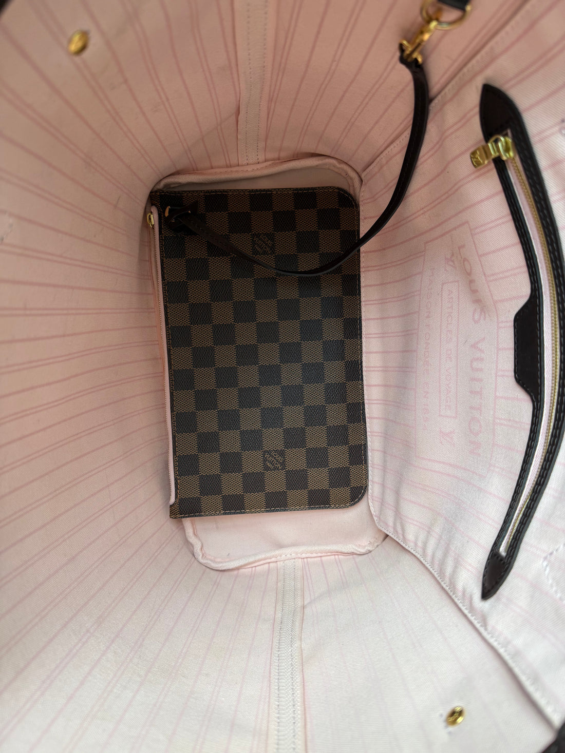 Louis Vuitton Neverfull MM Damier Ebene Canvas rose Ballerine