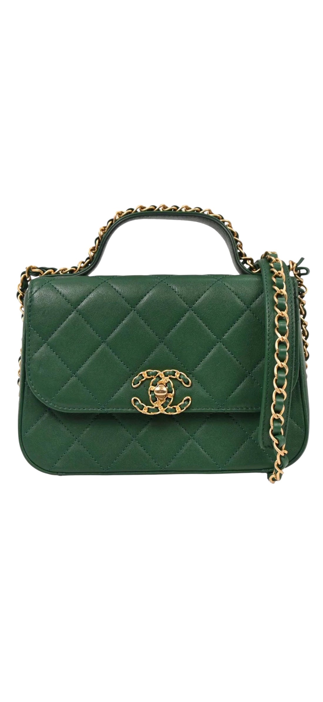 Chanel Chain Infinity 19 Top Handle in der Farbe grün