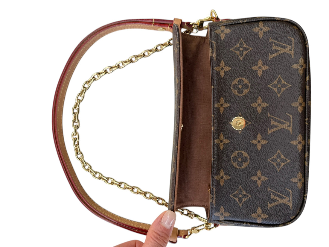 Louis Vuitton Wallet on Chain Ivy in Monogram Canvas.