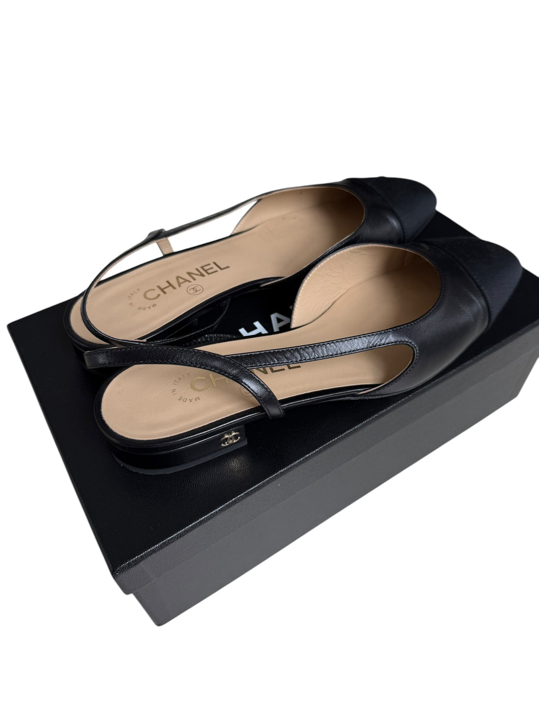 Chanel Slingpumps Grösse 38 schwarz