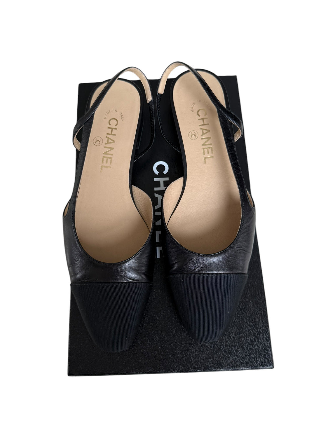 Chanel Slingpumps Grösse 38 schwarz