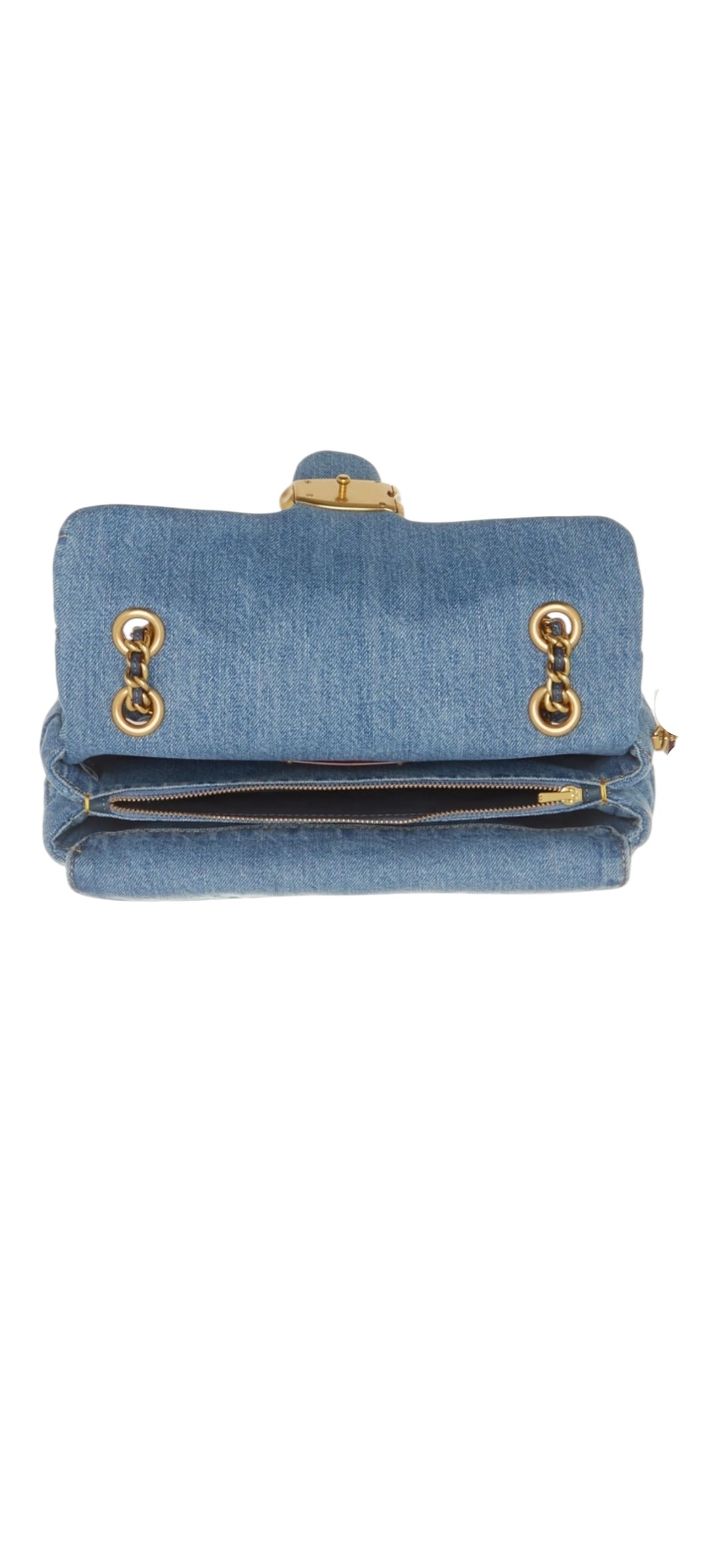 Coach Quilted Denim Tabby Schultertasche 26 Indigo