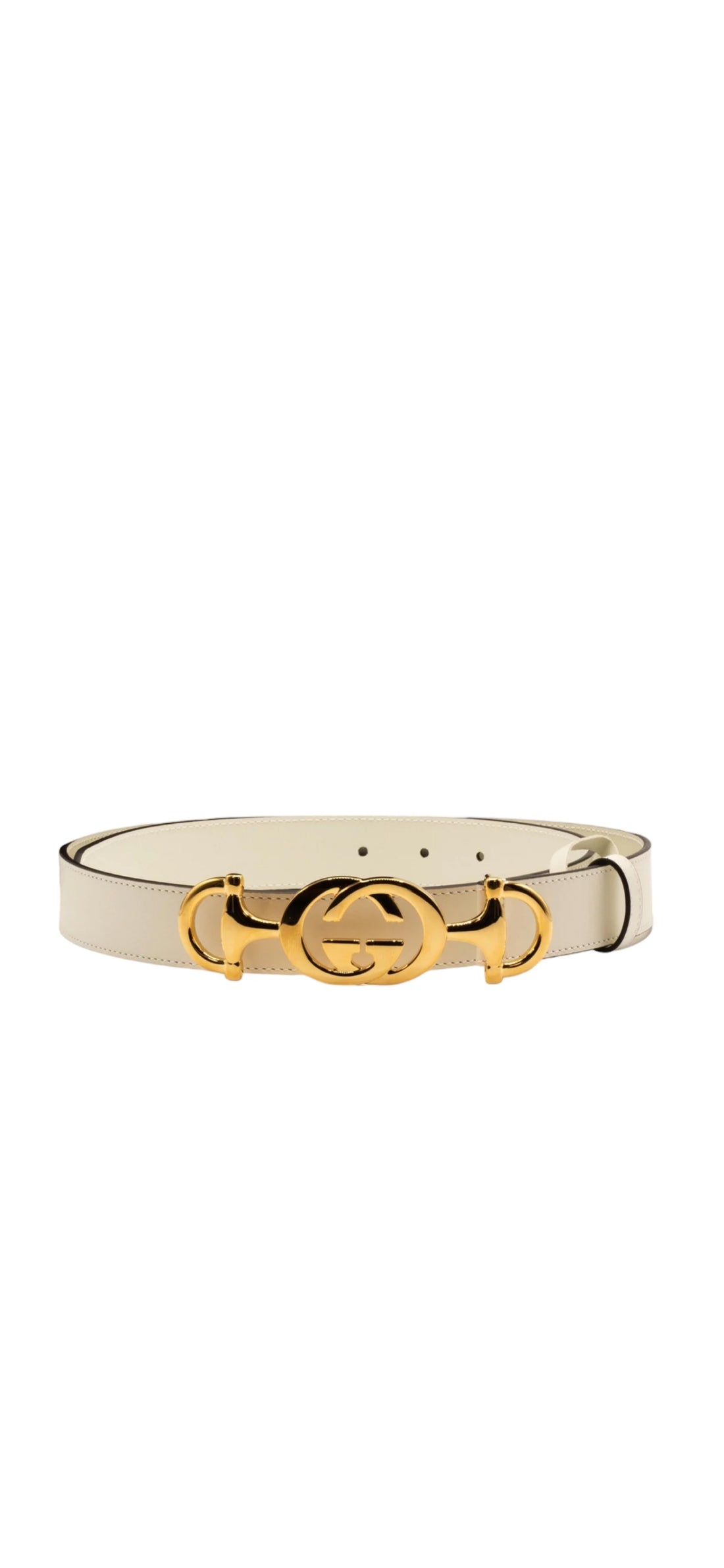 Gucci Horsebit Buckle Gürtel weiss