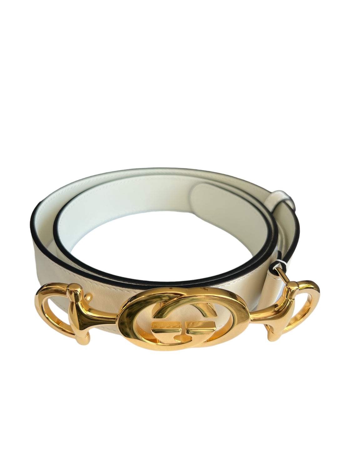 Gucci Horsebit Buckle Gürtel weiss